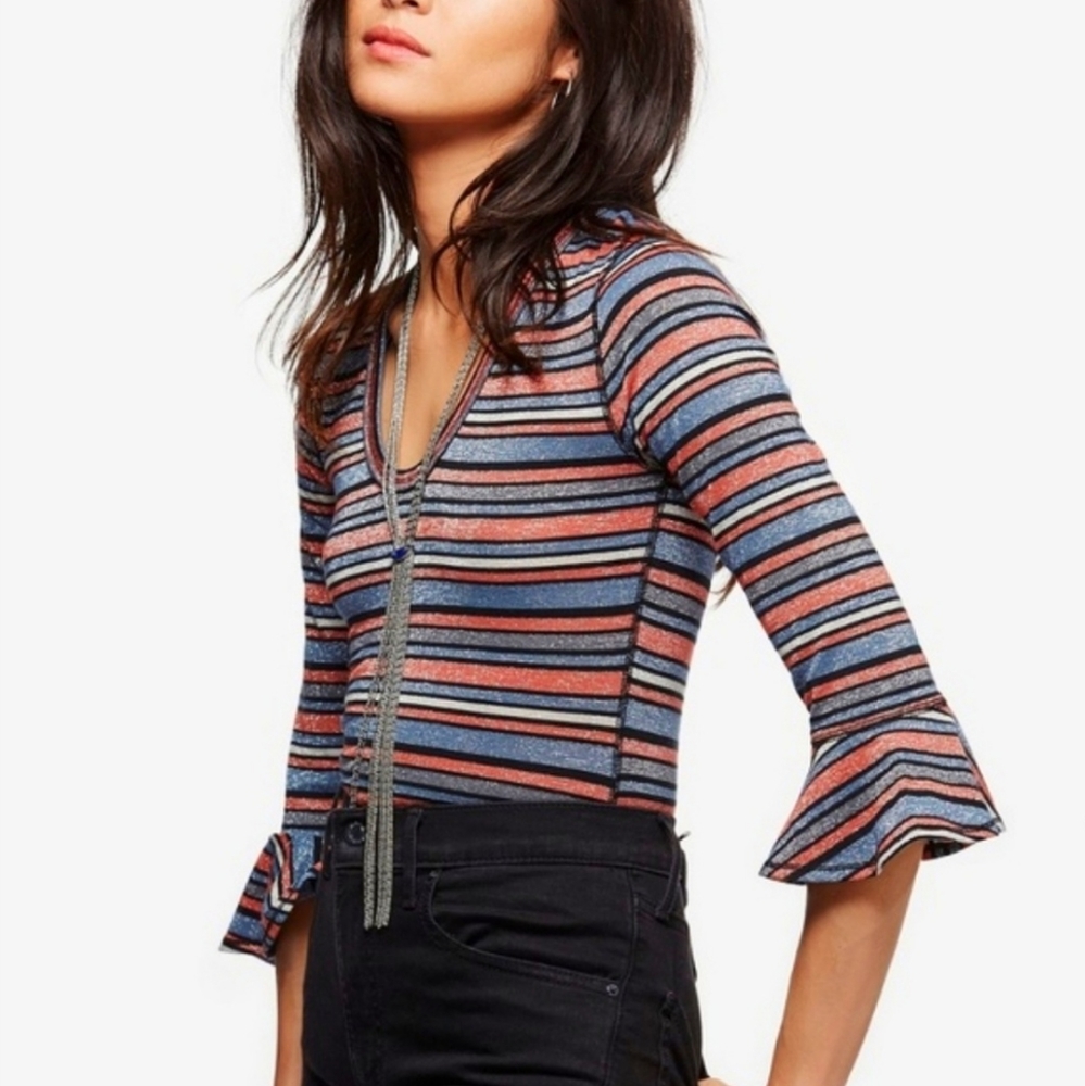❌SOLD❌ Free People Surprise Party Multi Color Top… - Picture 1 of 8